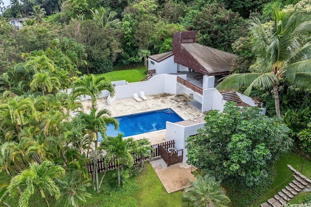 51-636 Kamehameha Hwy Unit 215, Kaaawa, HI 96730 - view of swimming pool with a fenced backyard and a patio