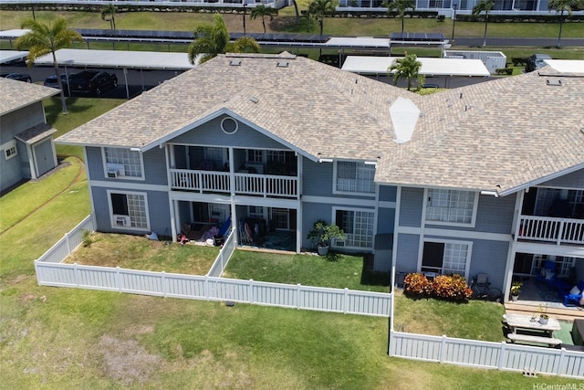 92-1045 Lalahi St Unit 102, Kapolei, HI 96707 - rear view of house featuring roof with shingles and a balcony
