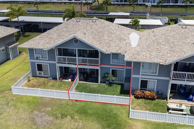 92-1045 Lalahi St Unit 102, Kapolei, HI 96707 - back of property featuring a shingled roof and a chimney