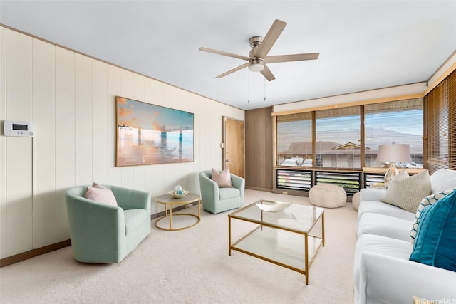 3483 Ala Hinalo St, Honolulu, HI 96818 - carpeted living area featuring ceiling fan