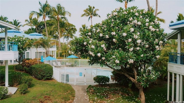 view of pool with fence