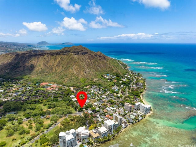 3002 Diamond Head Rd, Honolulu, HI 96815 - drone / aerial view of a water and mountain view