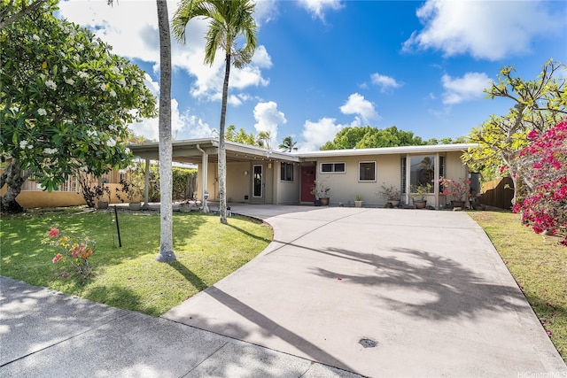 520 Papalani St, Kailua, HI 96734 - single story home featuring a carport and concrete driveway