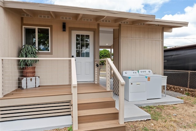 87-888 Waapuhi St, Waianae, HI 96792 - view of exterior entry with separate washer and dryer