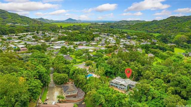 1149 Maunawili Rd, Kailua, HI 96734 - drone / aerial view of a mountain backdrop