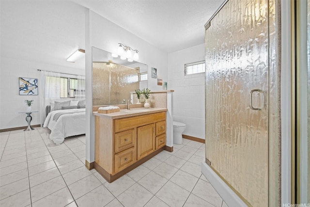 94-860 Kuhaulua St, Waipahu, HI 96797 - full bath featuring vanity, tile patterned flooring, toilet, ensuite bath, and a stall shower