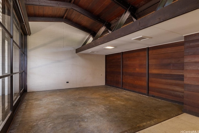 2137 Oahu Ave, Honolulu, HI 96822 - unfurnished bedroom featuring concrete floors and wood ceiling