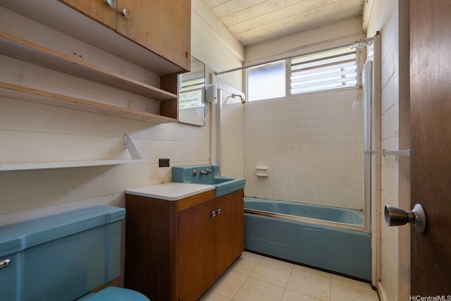 2137 Oahu Ave, Honolulu, HI 96822 - full bath with bathtub / shower combination, vanity, tile patterned floors, and toilet