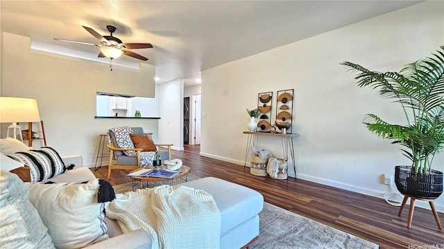 95-786 Wikao St Unit M103, Mililani, HI 96789 - living area featuring wood finished floors, ceiling fan, and recessed lighting
