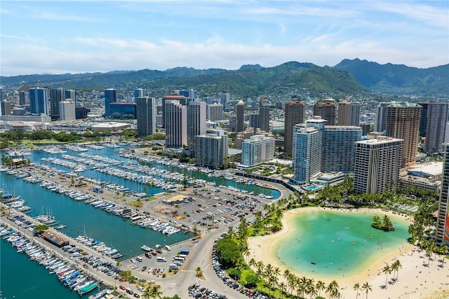1777 Ala Moana Blvd Unit 1517, Honolulu, HI 96815 - view of urban area featuring a marina and a water and mountain view