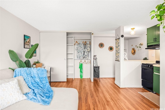 1060 Kamehameha Hwy Unit 2901A, Pearl City, HI 96782 - living area featuring light wood-style flooring, baseboards, and a textured ceiling