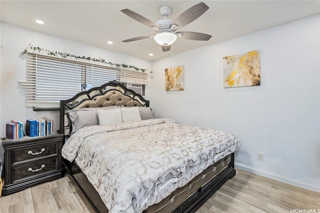 94-1090 Kuhaulua St, Waipahu, HI 96797 - bedroom with wood finished floors, recessed lighting, and a ceiling fan
