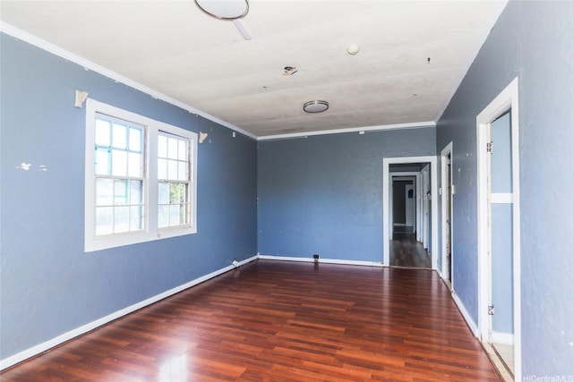 729 Nui Ave, Wahiawa, HI 96786 - spare room featuring wood finished floors, ornamental molding, and baseboards