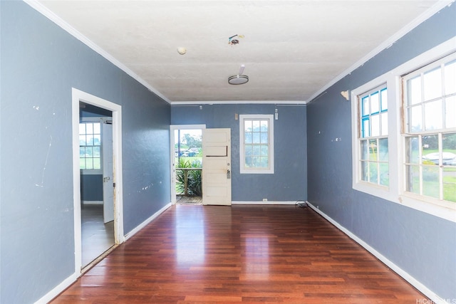 729 Nui Ave, Wahiawa, HI 96786 - unfurnished room with crown molding, wood finished floors, and baseboards