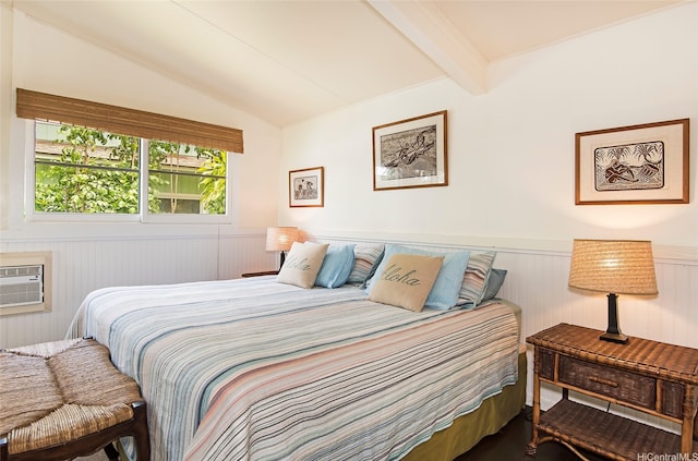 61-365 Kamehameha Hwy, Haleiwa, HI 96712 - bedroom featuring a wainscoted wall and a wall unit AC