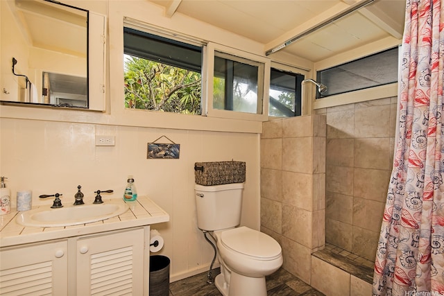 61-365 Kamehameha Hwy, Haleiwa, HI 96712 - full bathroom with toilet, tiled shower, and vanity