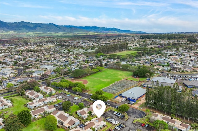 94-425 Lanikuhana Pl Unit 1100, Mililani, HI 96789 - aerial overview of property's location with a mountainous background and nearby suburban area