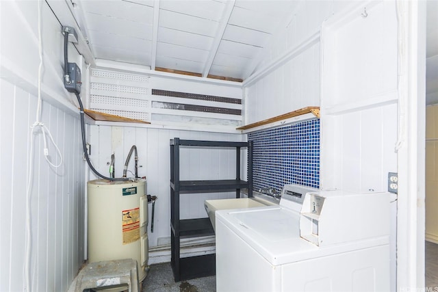 725 Kalolina Pl, Kailua, HI 96734 - laundry area featuring washer / dryer and water heater