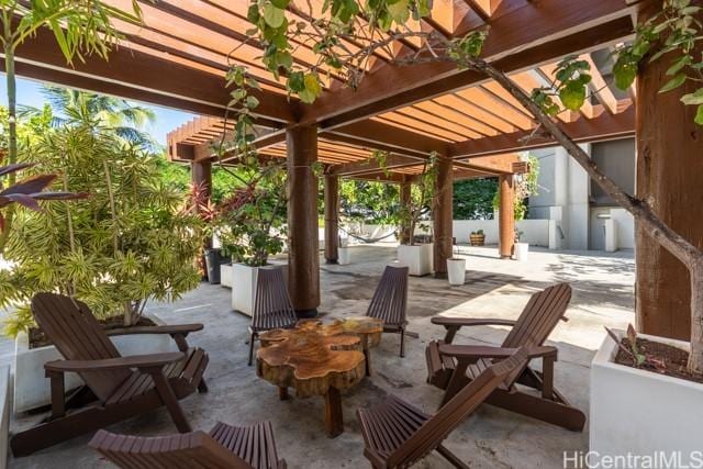 300 Wai Nani Way Unit 1815, Honolulu, HI 96815 - view of patio featuring a pergola