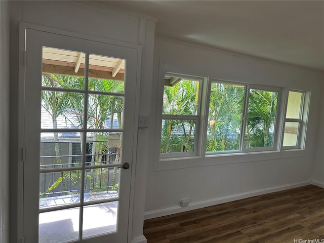 252 Moomuku Pl Unit 4, Honolulu, HI 96821 - entryway featuring dark wood-type flooring and baseboards