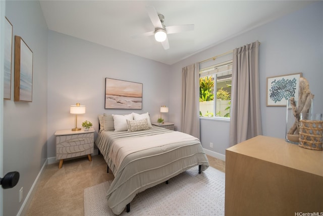 91-1124 Kai Oio St, Ewa Beach, HI 96706 - bedroom featuring light carpet, baseboards, and ceiling fan