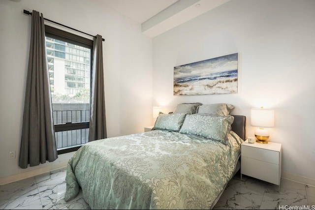 987 Queen St Unit 814, Honolulu, HI 96814 - bedroom featuring marble finish floors and baseboards