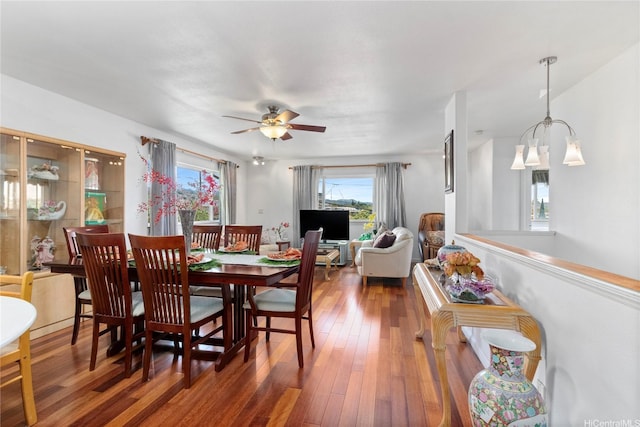99-060 Nalopaka Pl, Aiea, HI 96701 - dining space featuring ceiling fan and hardwood / wood-style floors