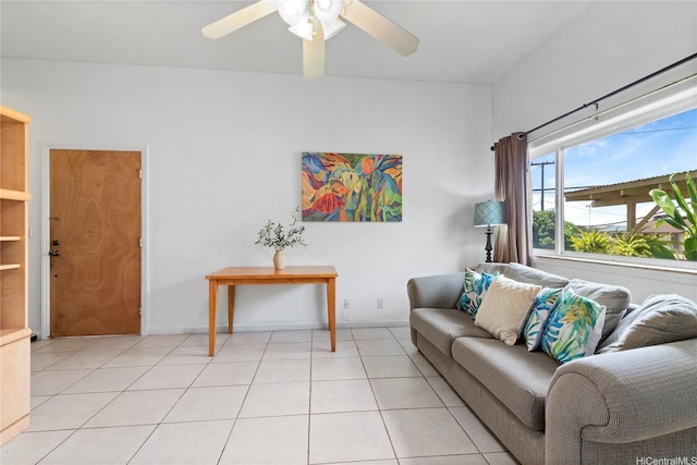 99-060 Nalopaka Pl, Aiea, HI 96701 - living area featuring ceiling fan and light tile patterned floors