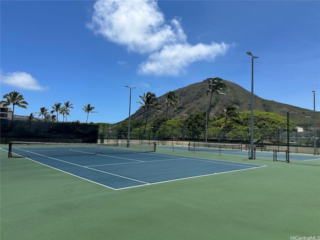 500 Lunalilo Home Rd Unit 22C, Honolulu, HI 96825 - view of tennis court with a mountain view