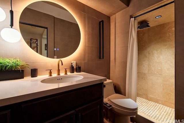 84-965 Farrington Hwy Unit A502, Waianae, HI 96792 - full bath featuring tile walls, toilet, a tile shower, and vanity