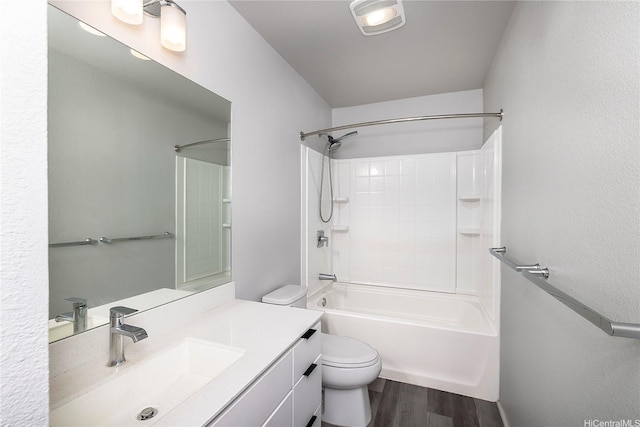 91-3617 Kamolehonua St Unit 613, Ewa Beach, HI 96706 - bathroom with wood finished floors, toilet, vanity, and shower / tub combination