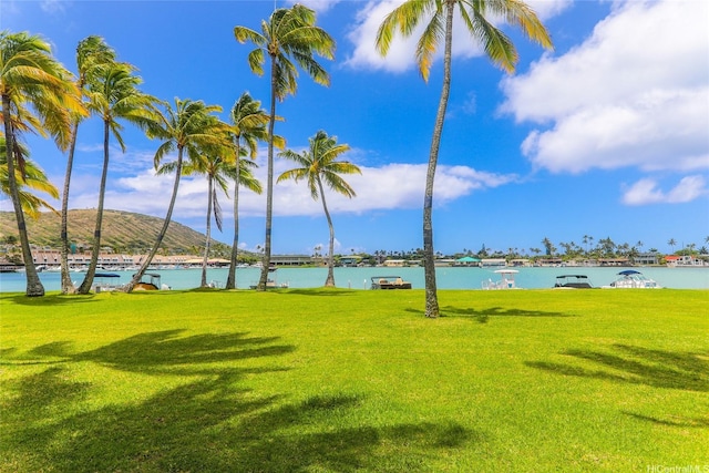 205 Koko Isle Cir Unit 403, Honolulu, HI 96825 - view of grassy yard with a water and mountain view