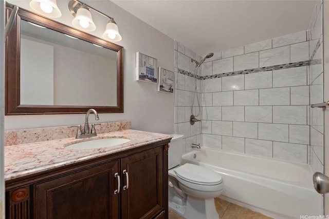 98-1042 Moanalua Rd Unit 2-303, Aiea, HI 96701 - full bathroom with vanity, shower / bathtub combination, and tile patterned flooring