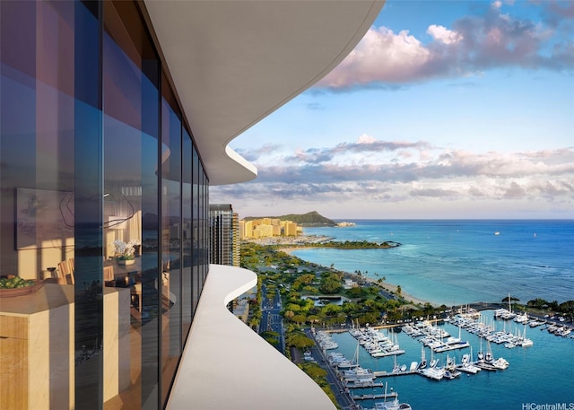 928 Ala Moana Blvd Unit 2711, Honolulu, HI 96814 - balcony featuring view of marina and a water view
