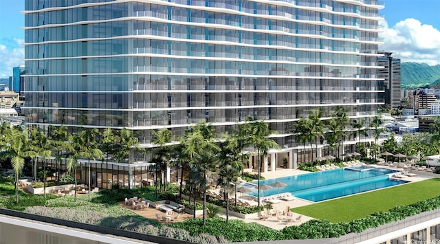 928 Ala Moana Blvd Unit 2711, Honolulu, HI 96814 - community pool featuring a view of city
