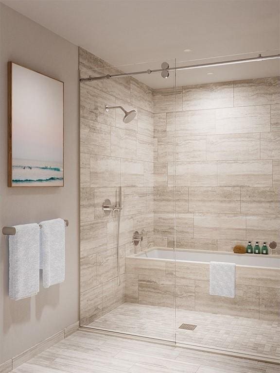 928 Ala Moana Blvd Unit 2711, Honolulu, HI 96814 - bathroom with tiled shower