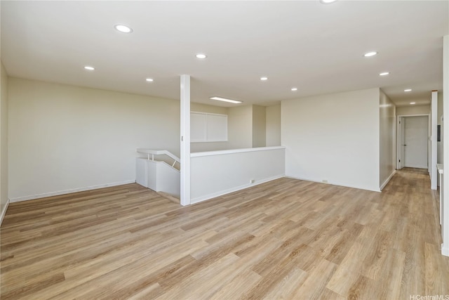 2017 Liliha St, Honolulu, HI 96817 - spare room with light wood-style flooring, recessed lighting, and baseboards