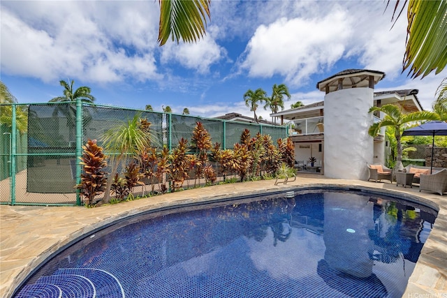 4745 Aukai Ave, Honolulu, HI 96816 - view of pool featuring an outdoor living space and a patio