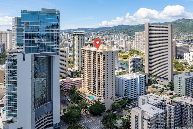 2140 Kuhio Ave Unit 1103, Nuc Honolulu, HI 96815 - city view featuring mountains