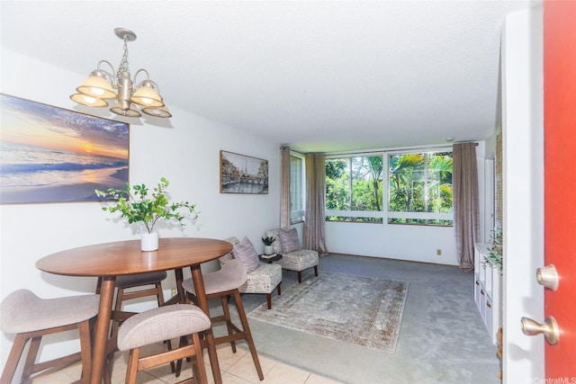 95-662 Hanile St Unit B201, Mililani, HI 96789 - dining room featuring a chandelier and light colored carpet