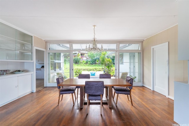 3726 Manini Way, Honolulu, HI 96816 - dining space with a chandelier, wood finished floors, and plenty of natural light