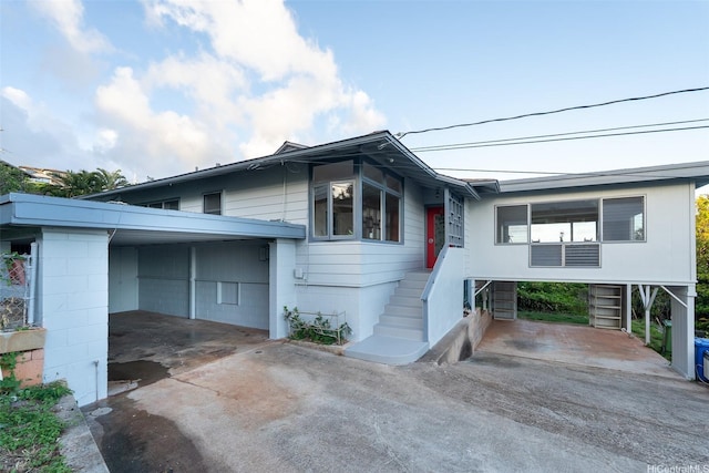 3726 Manini Way, Honolulu, HI 96816 - view of front of home with stairs, driveway, and an attached carport