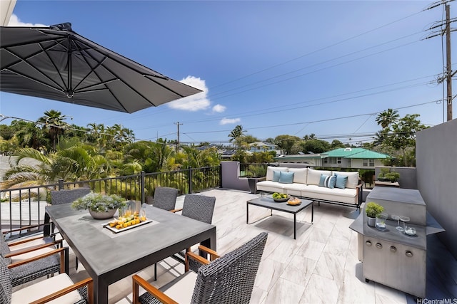 839 Oneawa St, Kailua, HI 96734 - view of patio featuring outdoor dining space and an outdoor hangout area