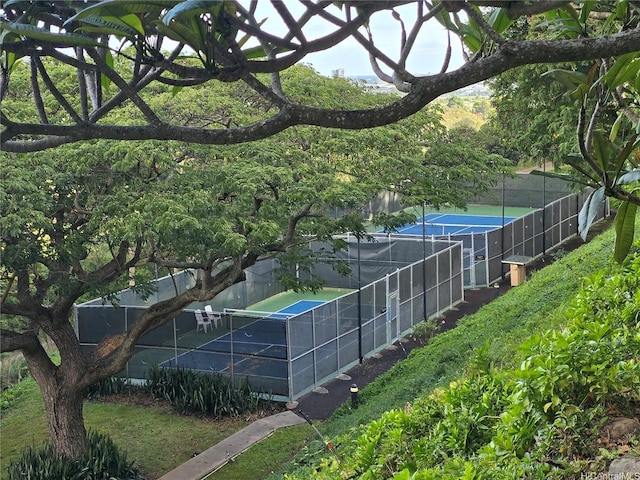 view of tennis court