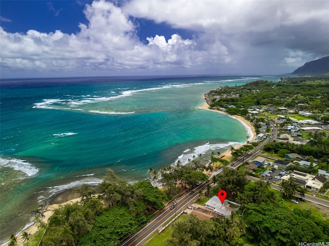 54-100 Kamehameha Hwy, Hauula, HI 96717 - aerial view of property's location with expansive beach