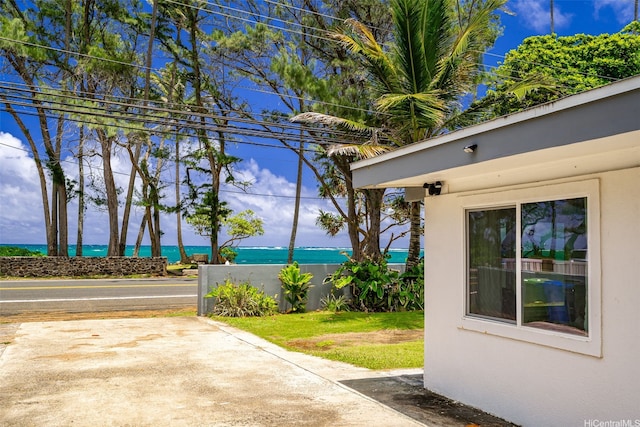 54-100 Kamehameha Hwy, Hauula, HI 96717 - view of patio / terrace with a water view