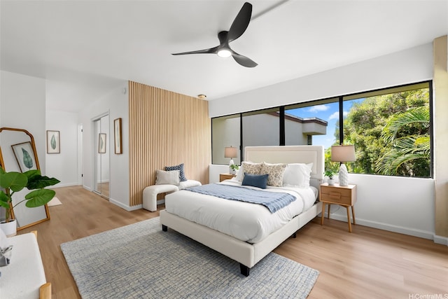 46-160 Kiowai St Unit 2324, Kaneohe, HI 96744 - bedroom featuring light wood finished floors, baseboards, and a ceiling fan