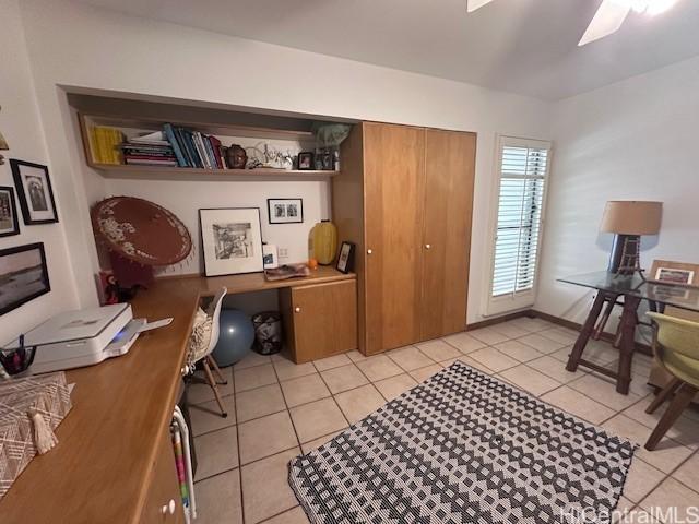 389 Kaelepulu Dr Unit 1501, Kailua, HI 96734 - home office with light tile patterned floors