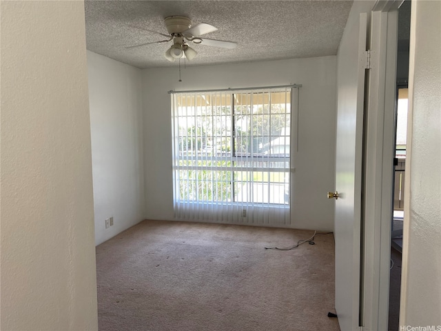 94-1081 Kepakepa St Unit K11, Waipahu, HI 96797 - carpeted empty room featuring a textured ceiling, a ceiling fan, and a textured wall