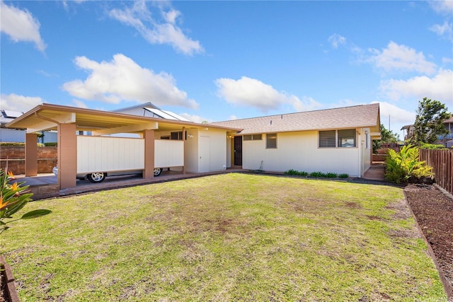 1645 Palamoi St, Pearl City, HI 96782 - rear view of house featuring an attached carport